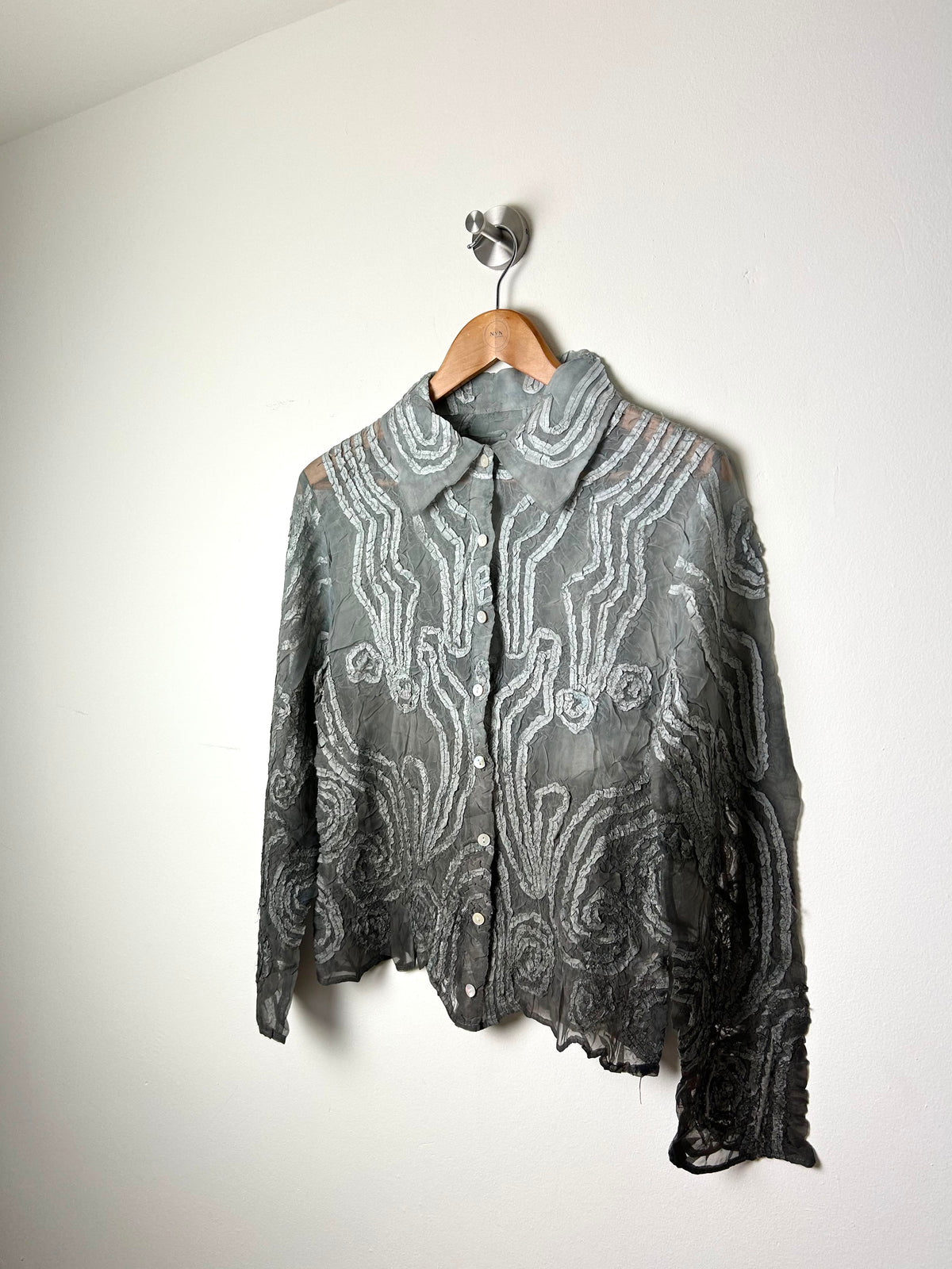 Sheer blouse | Grey