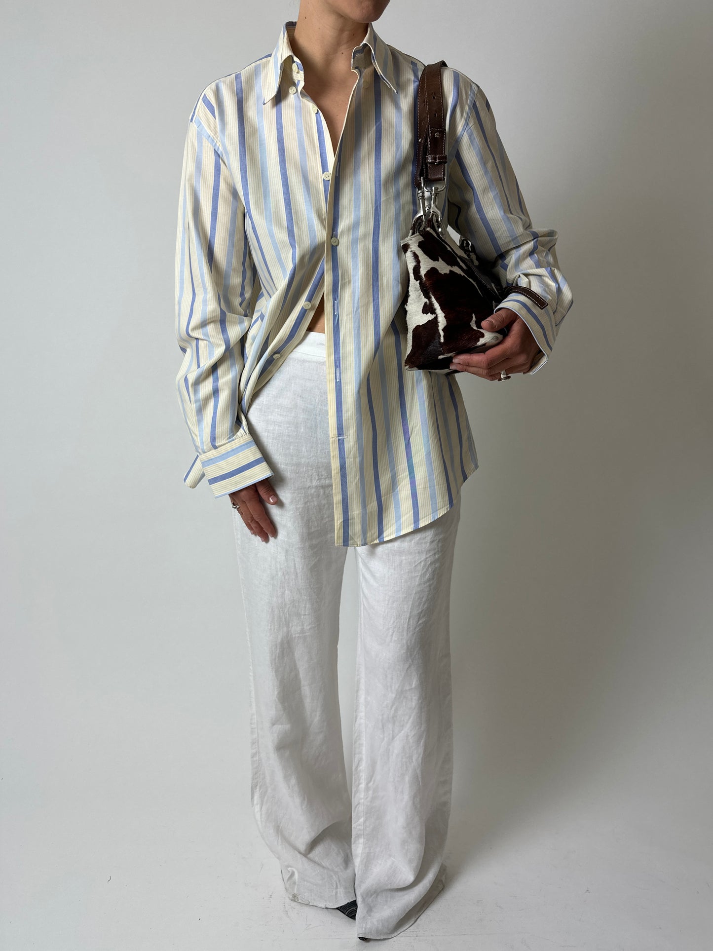 Striped shirt | Butter / Blue