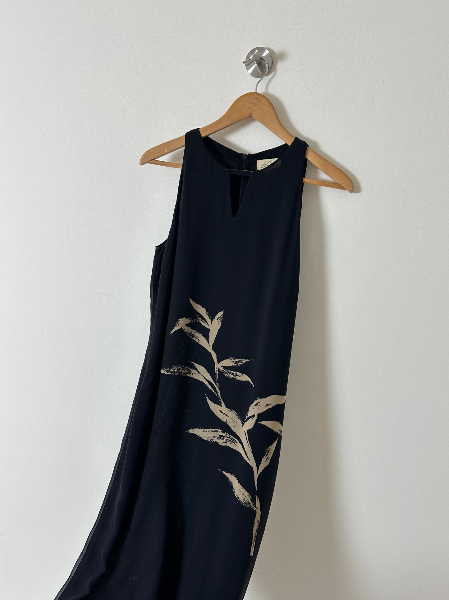 Long sheer dress | Black
