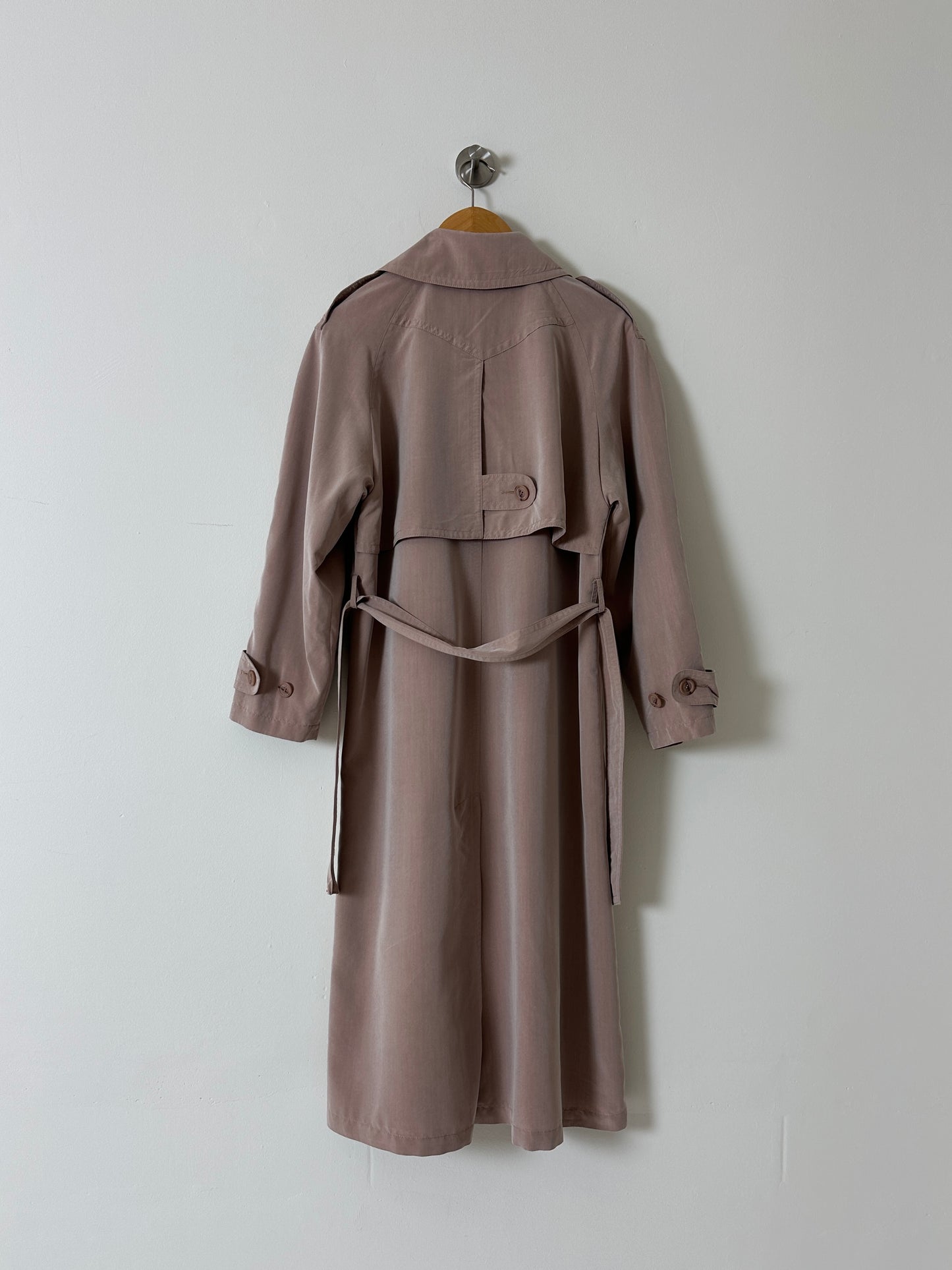 Long trench coat | Powder beige
