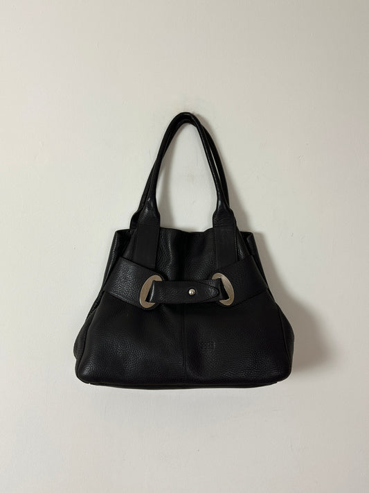 Leather shoulder bag | Dark Brown