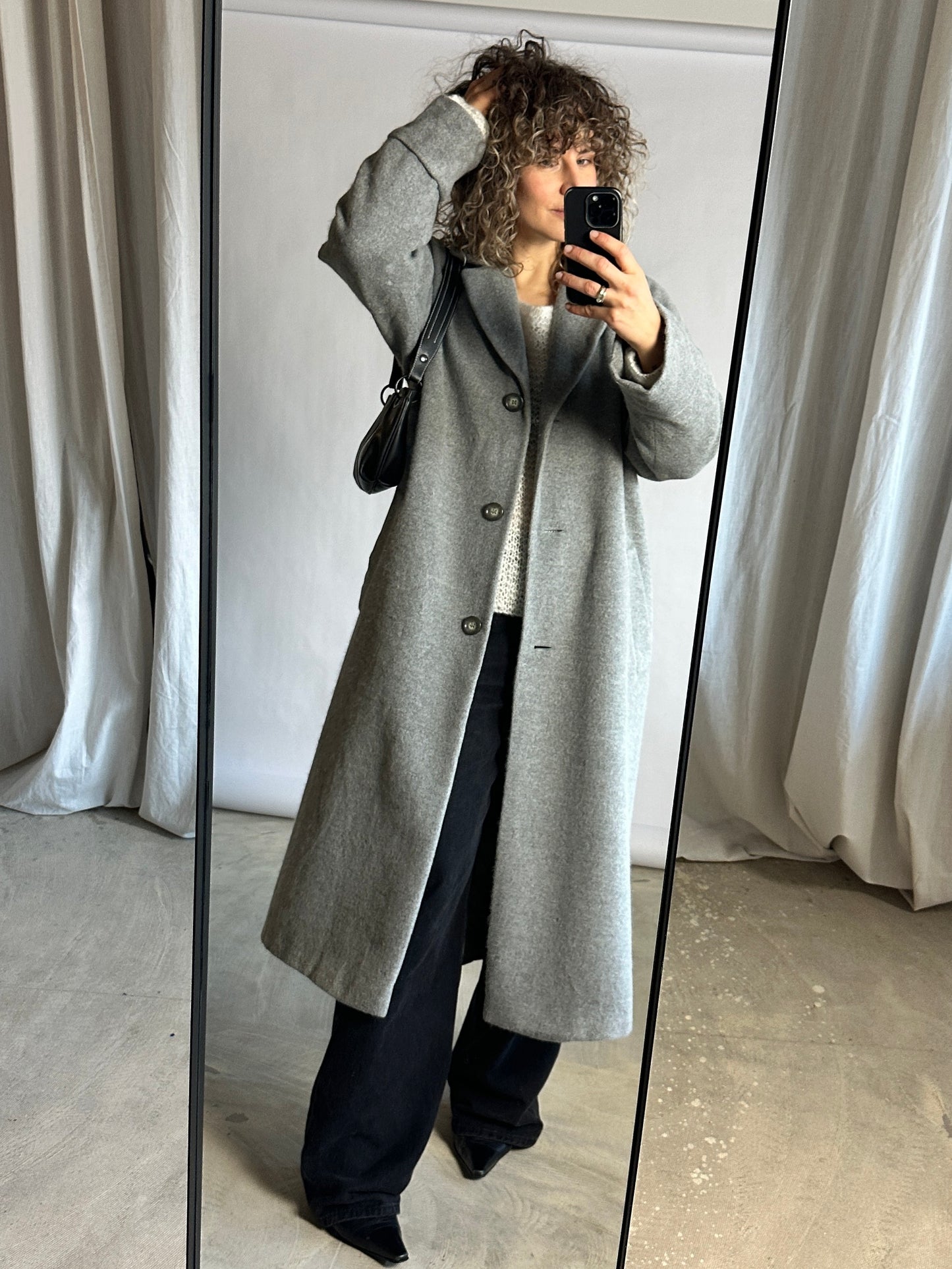 Long wool coat | Grey