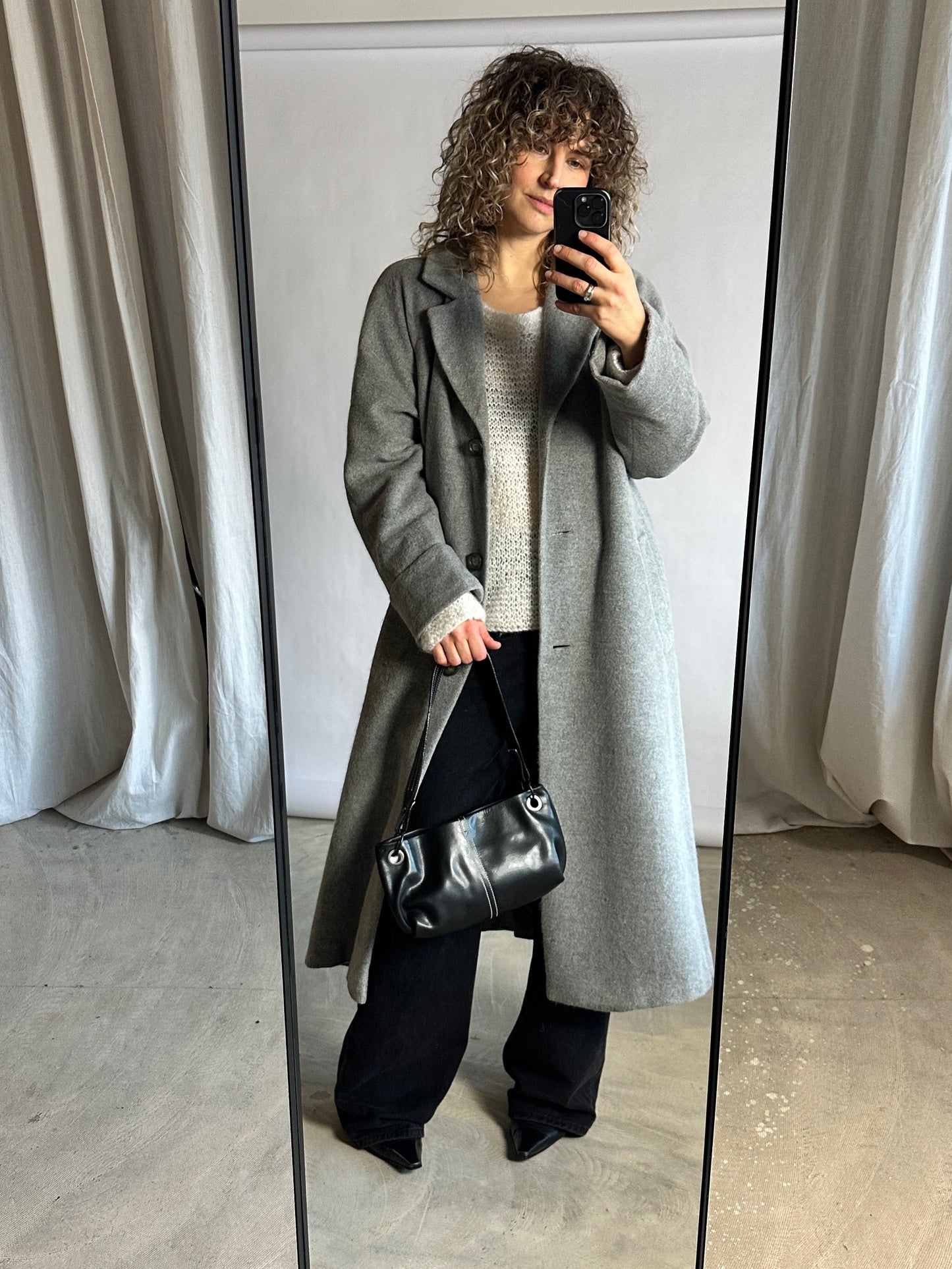 Long wool coat | Grey