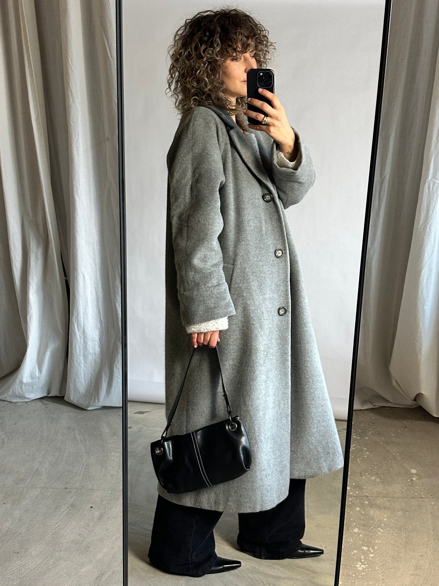 Long wool coat | Grey