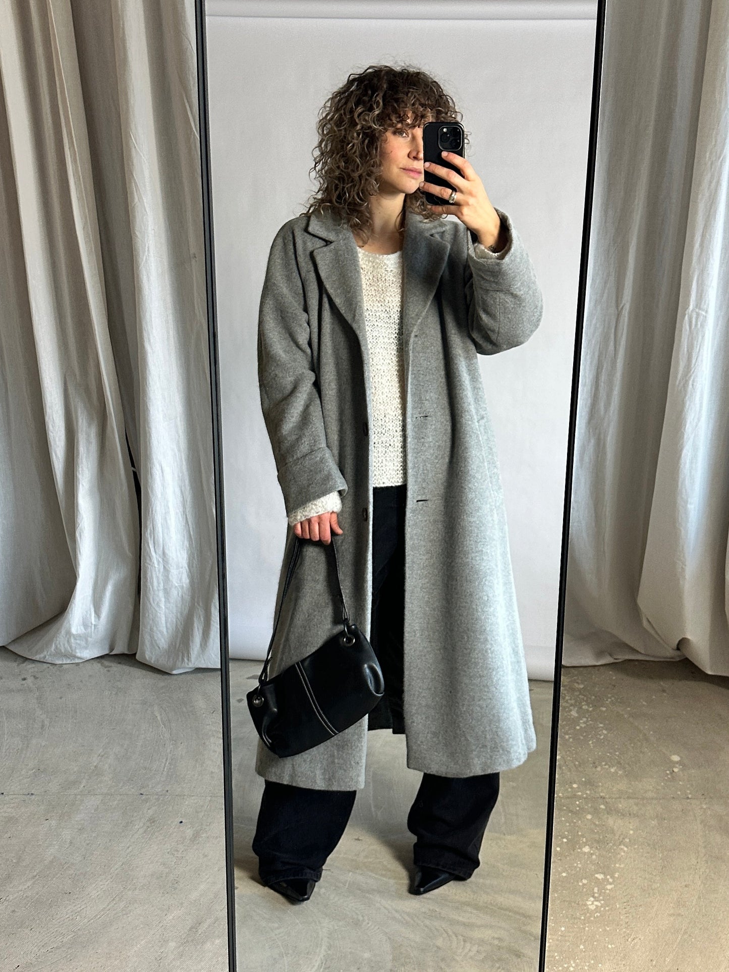 Long wool coat | Grey