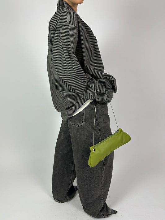 Relaxed striped shirt | Black / White