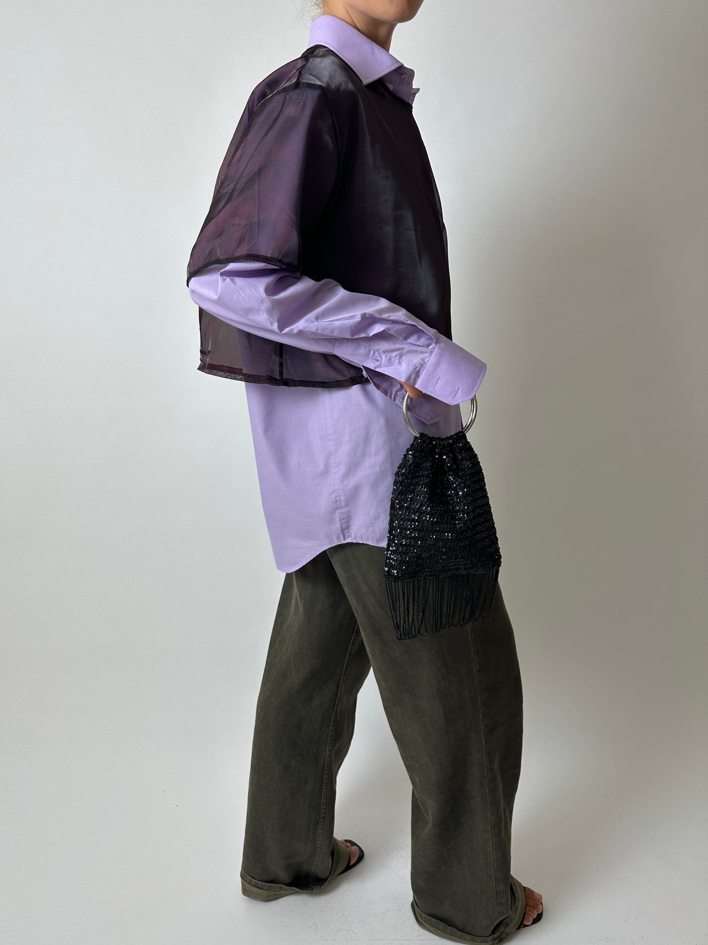 Sheer top | Eggplant