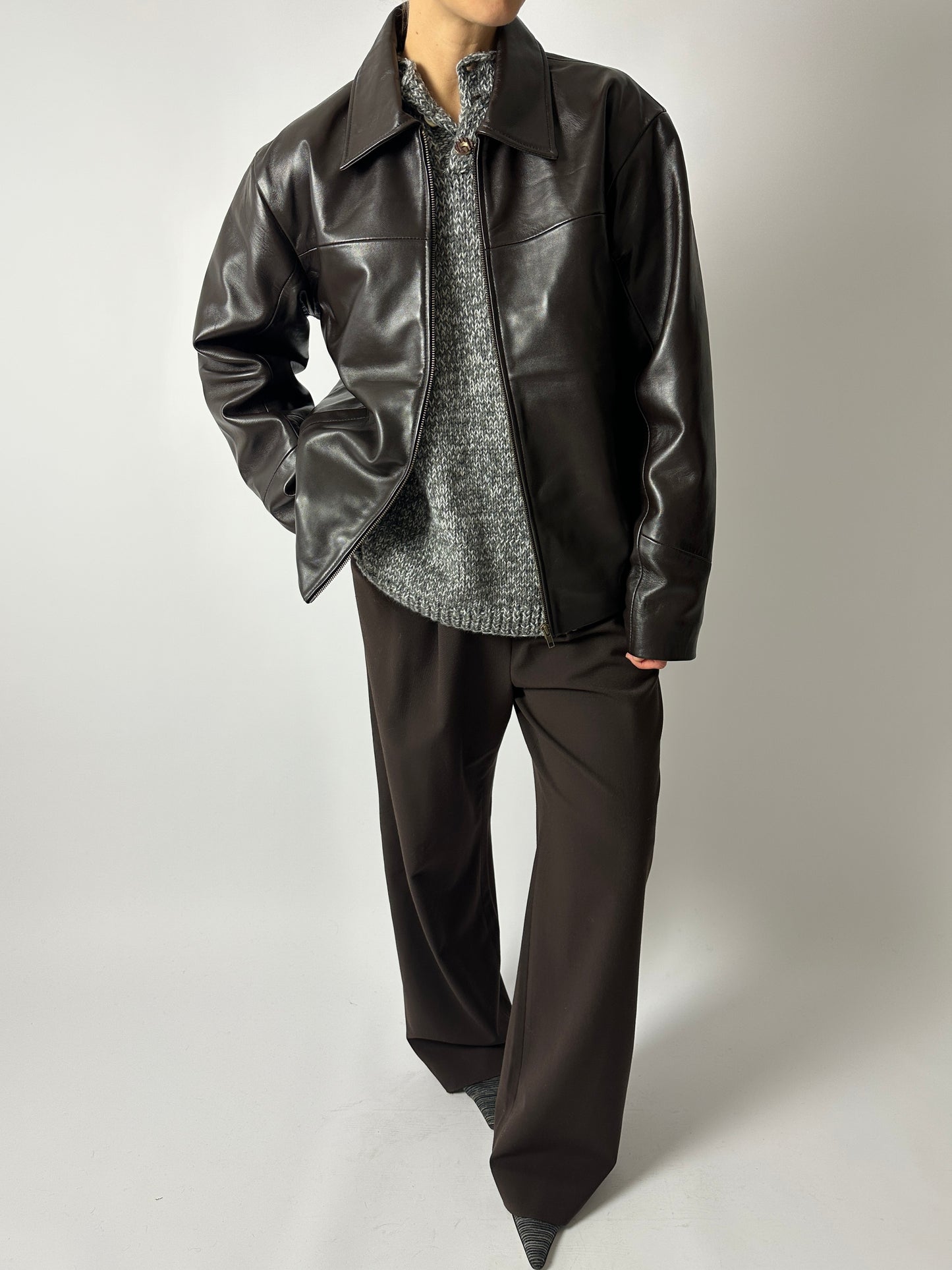 Chucky wool sweater | Grey / Off white