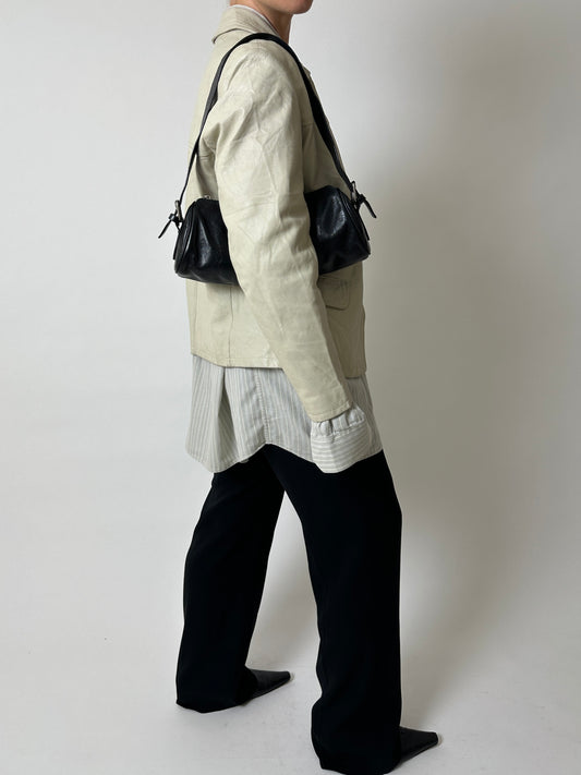Leather shoulder bag | Black