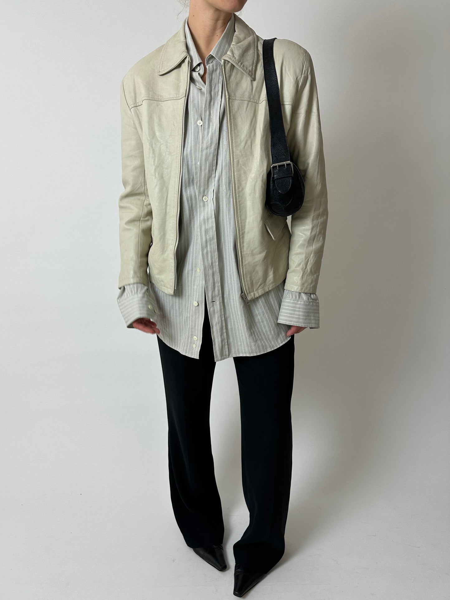 Striped shirt | Grey / White