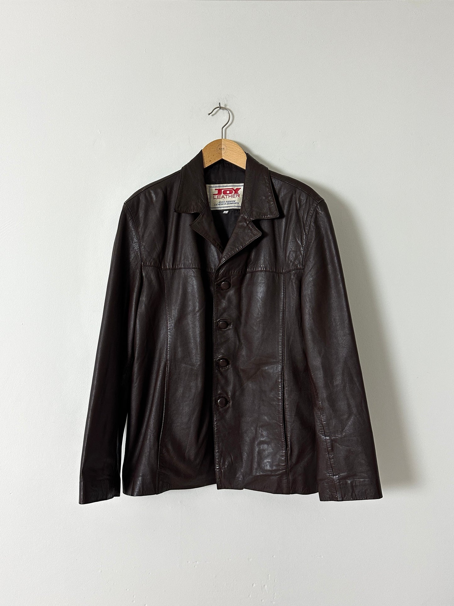 Leather jacket | Dark brown