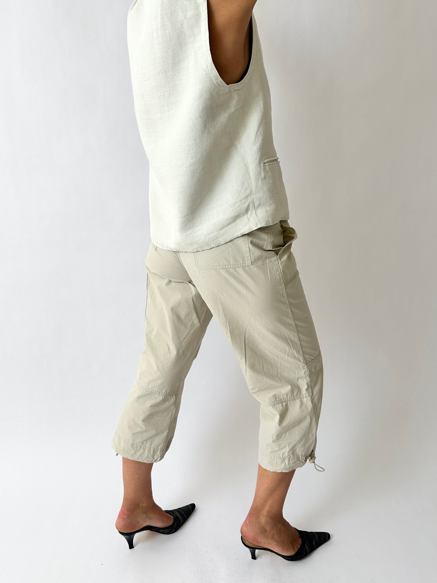 Linen vest | Stone