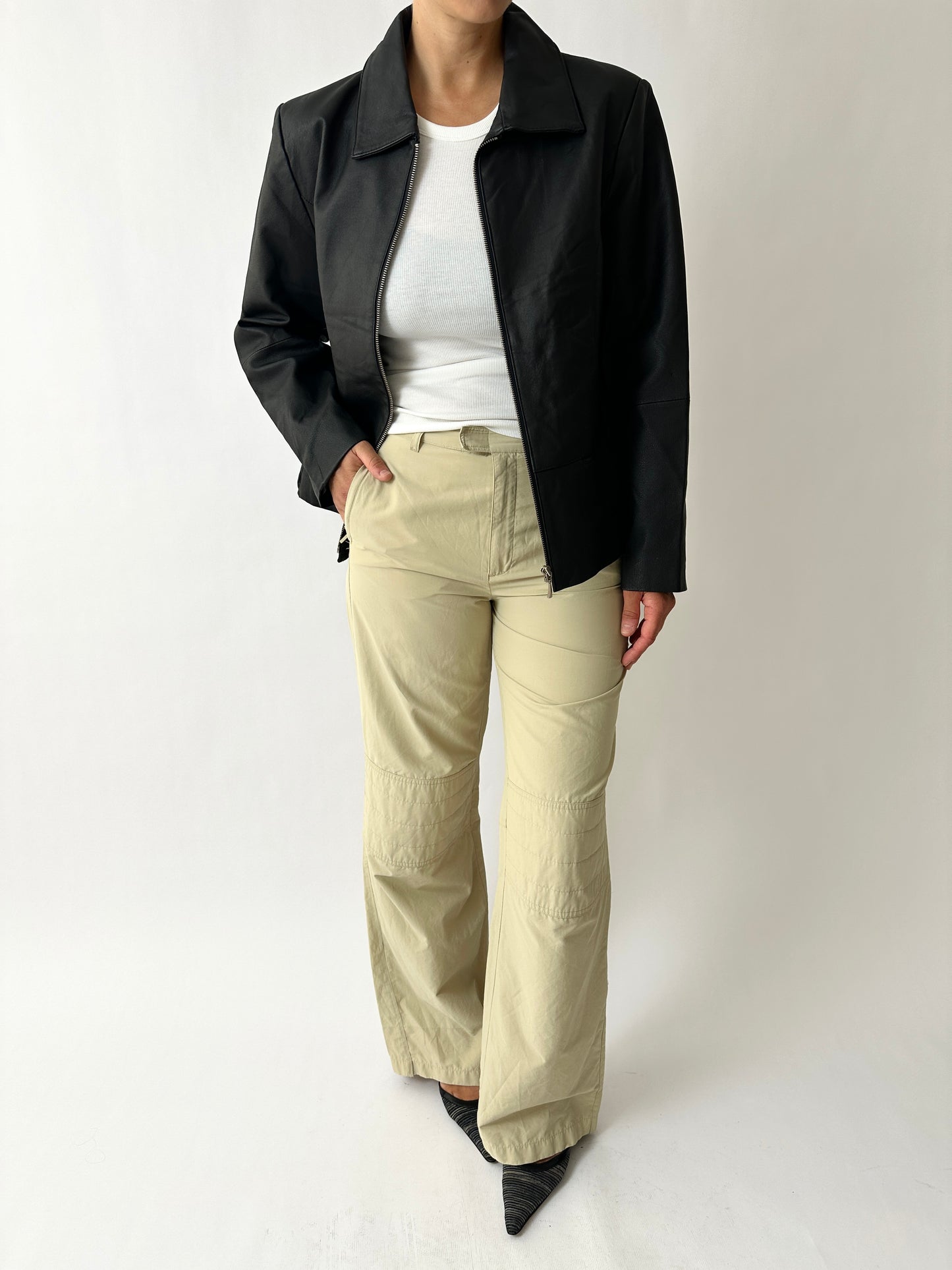 Flared trousers | Soft ecru