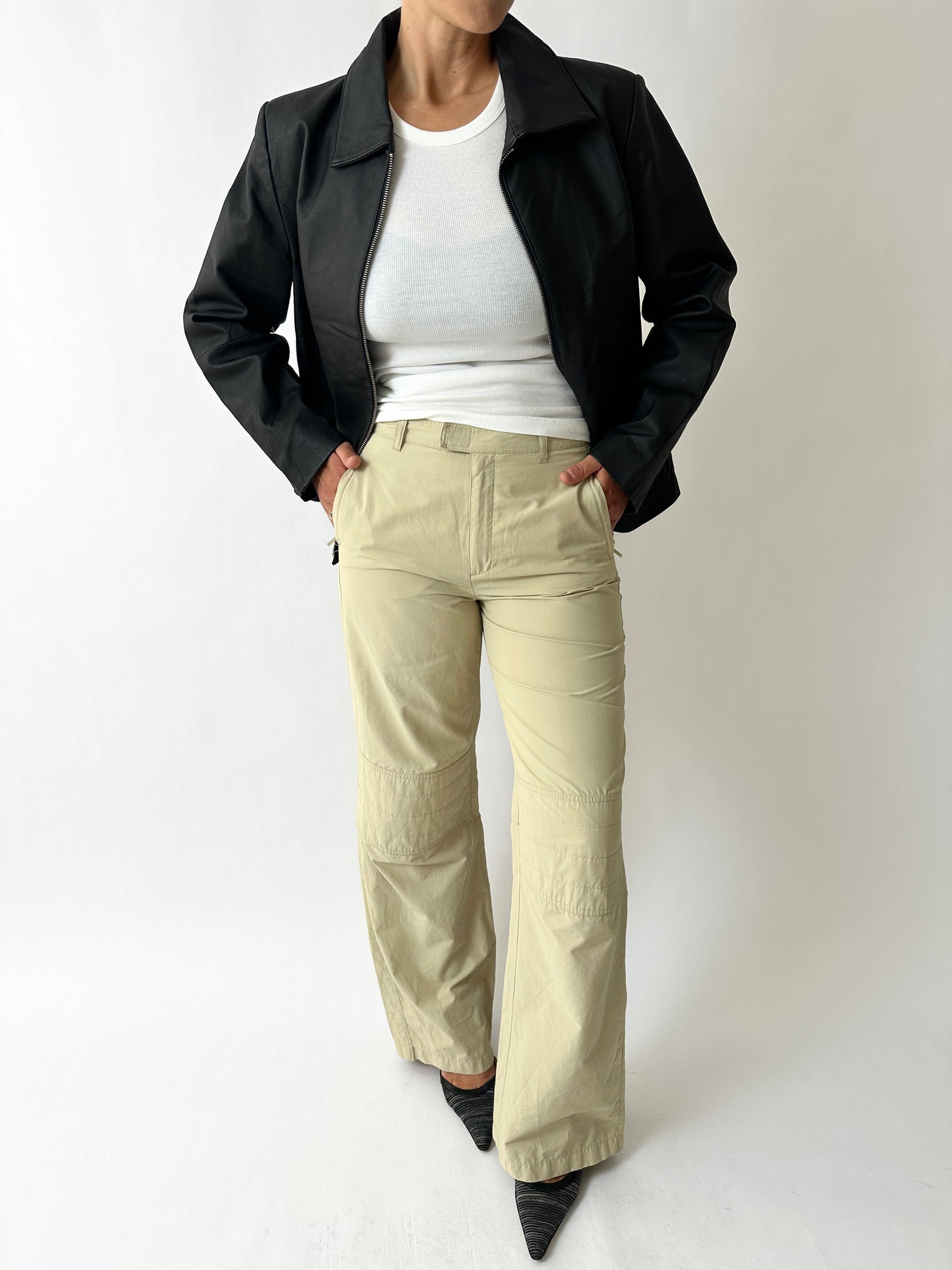 Flared trousers | Soft ecru