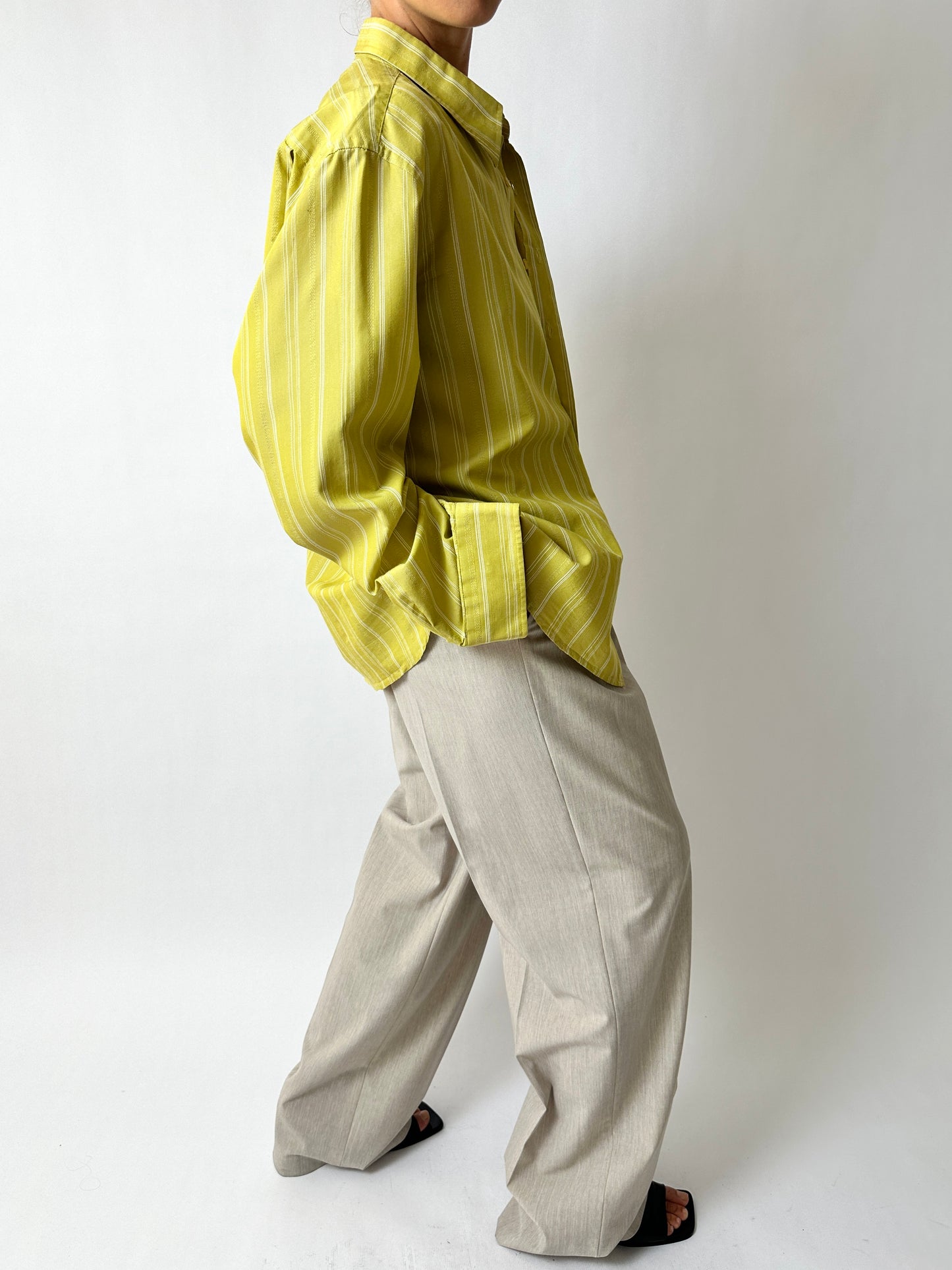 Striped shirt | Citrus / White