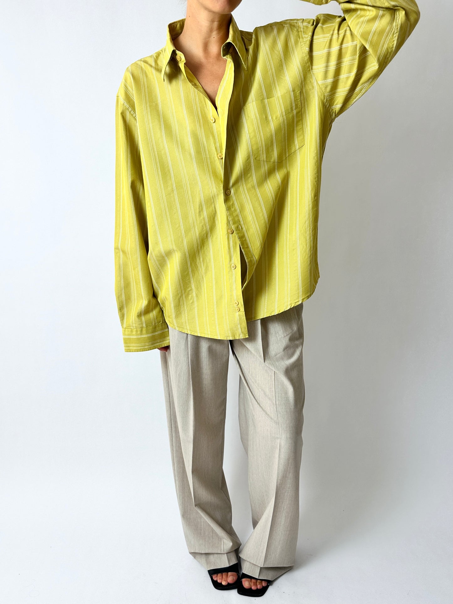 Striped shirt | Citrus / White