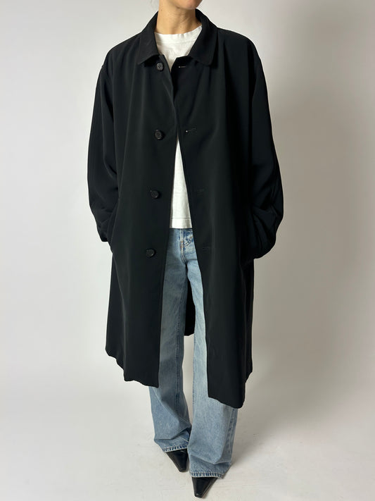 Long Mac coat | Black