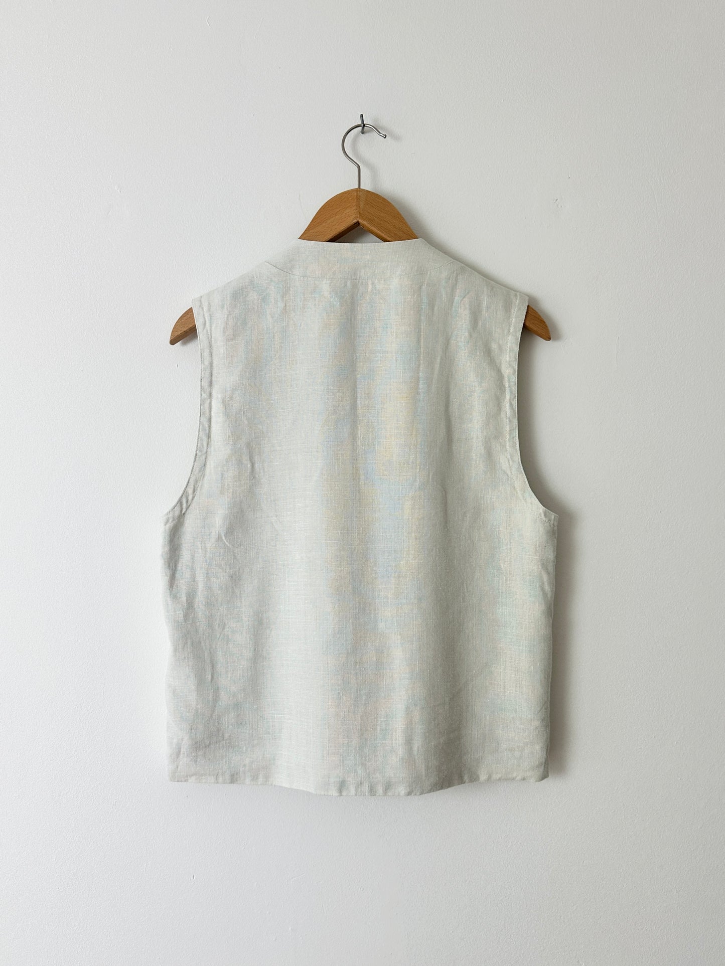 Linen vest | Stone