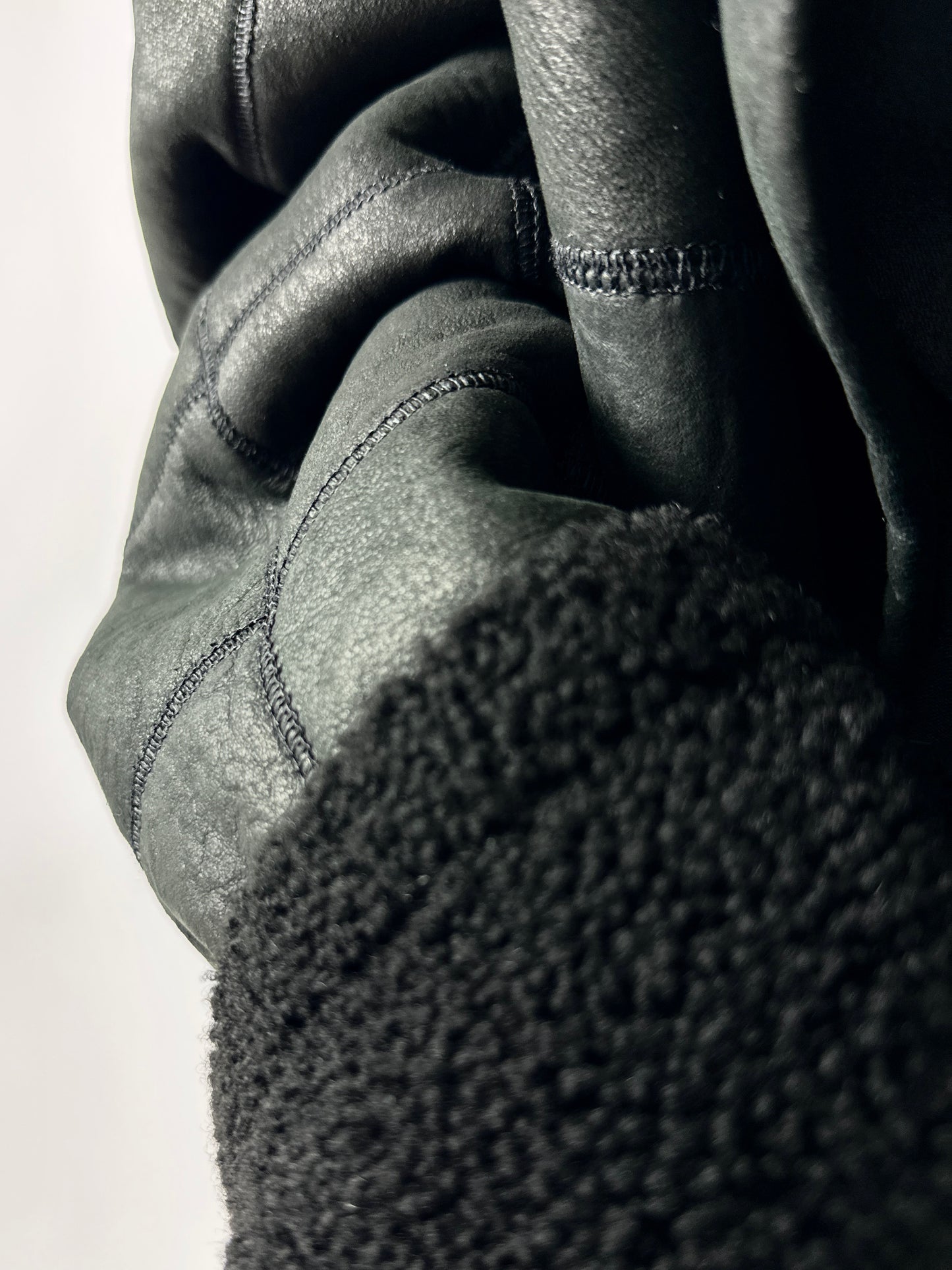 Oversized Lammy coat | Black