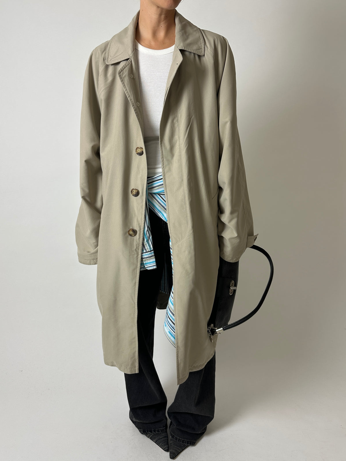 Long mac coat | Stone beige