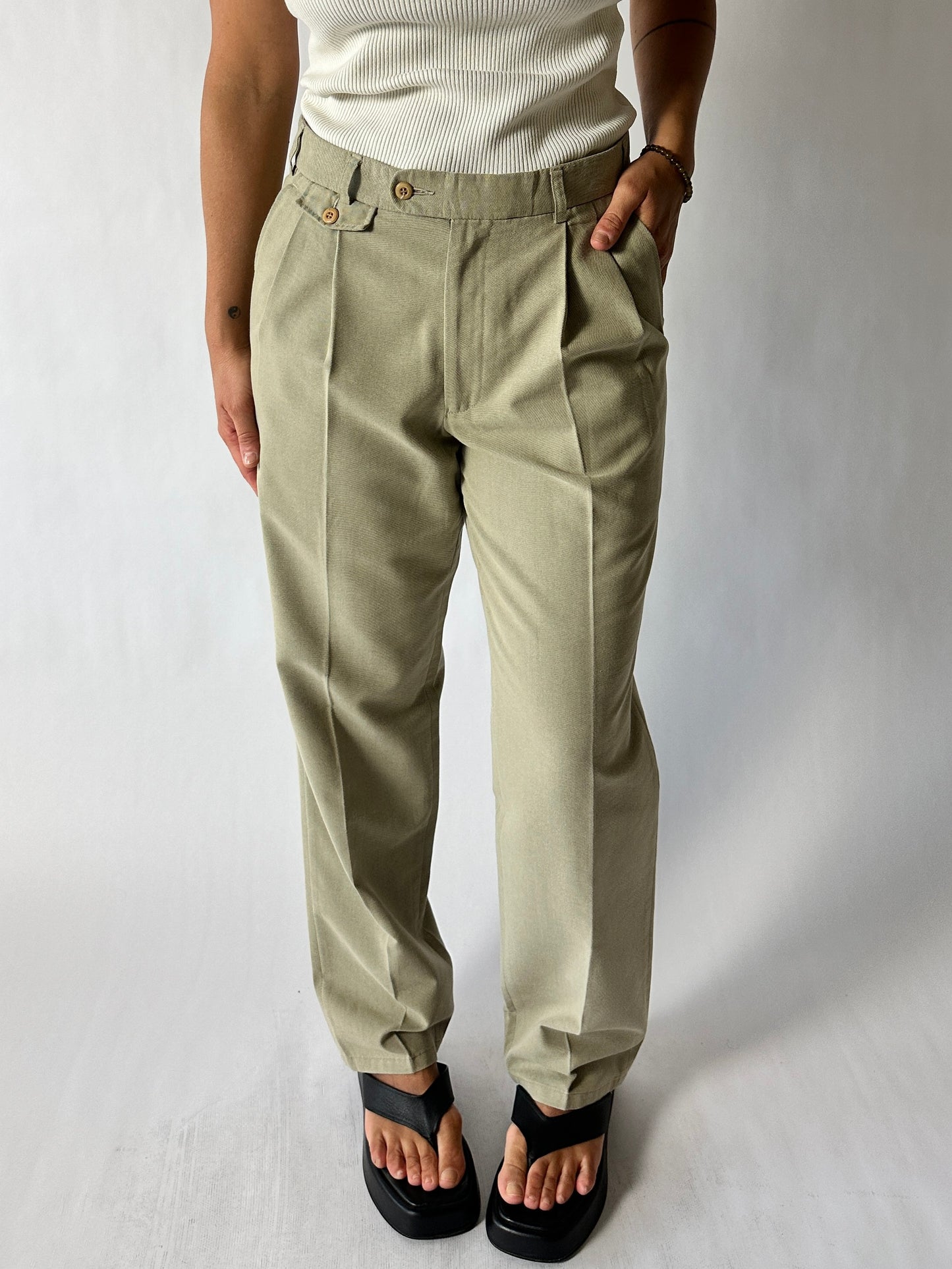 Tailored trousers | Soft beige
