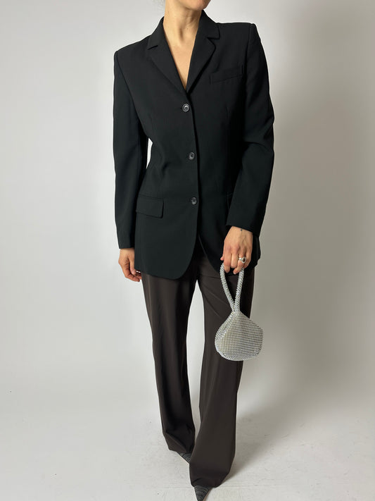 Fitted blazer jacket | Black