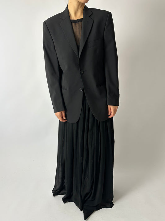 Sheer maxi skirt | Black