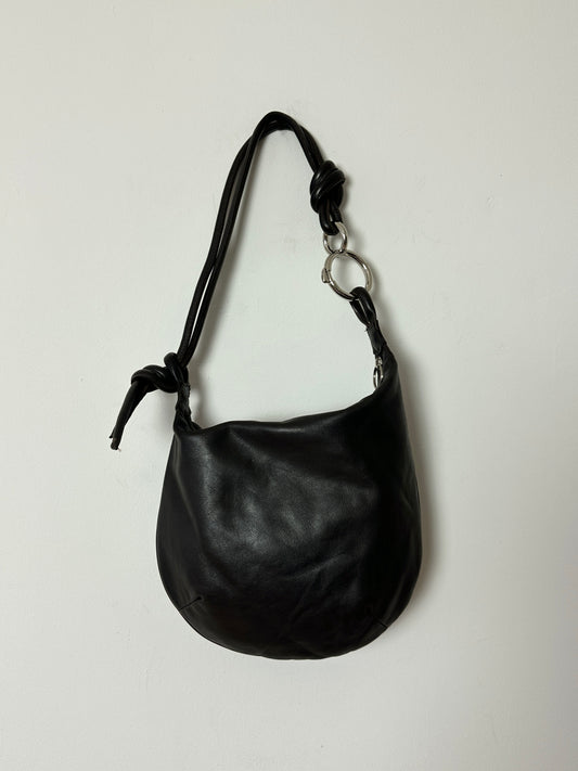 Leather shoulder bag | Dark Brown