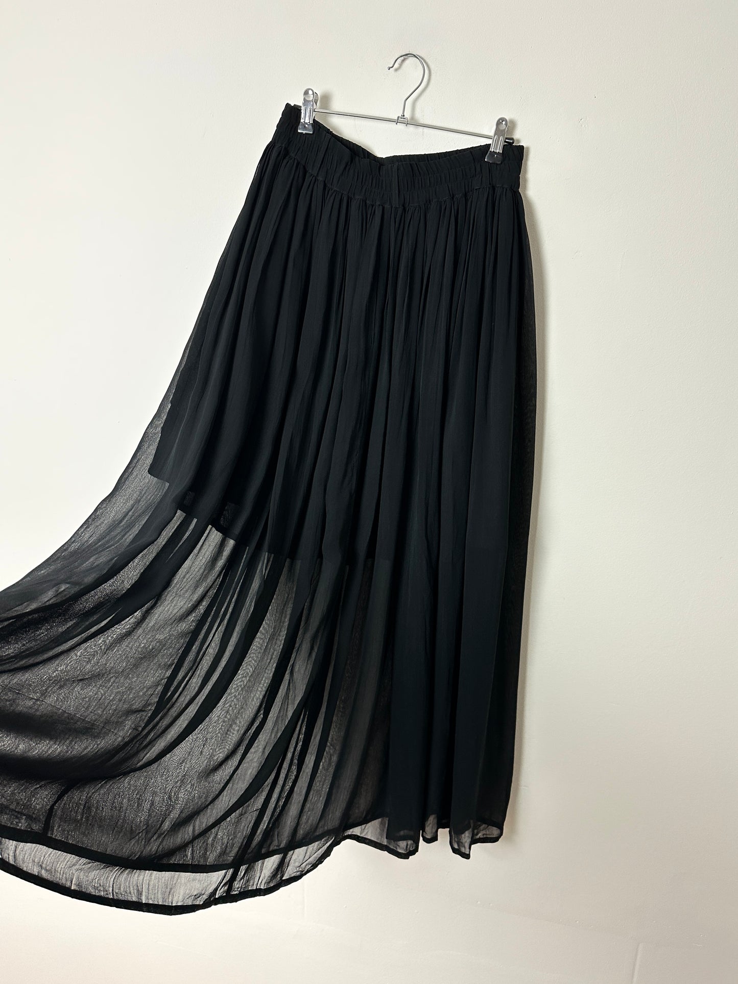 Sheer maxi skirt | Black