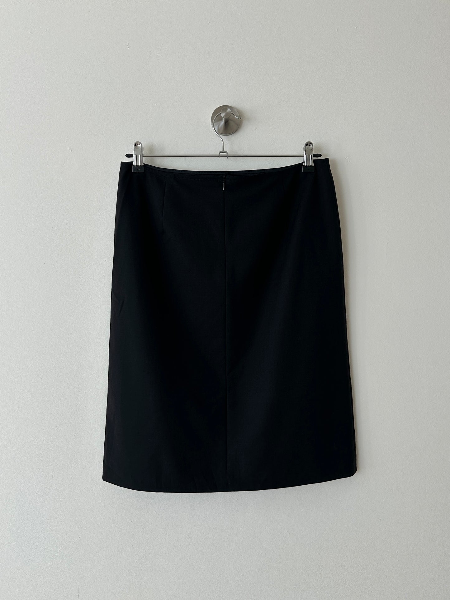 Wool blend pencil skirt | Black