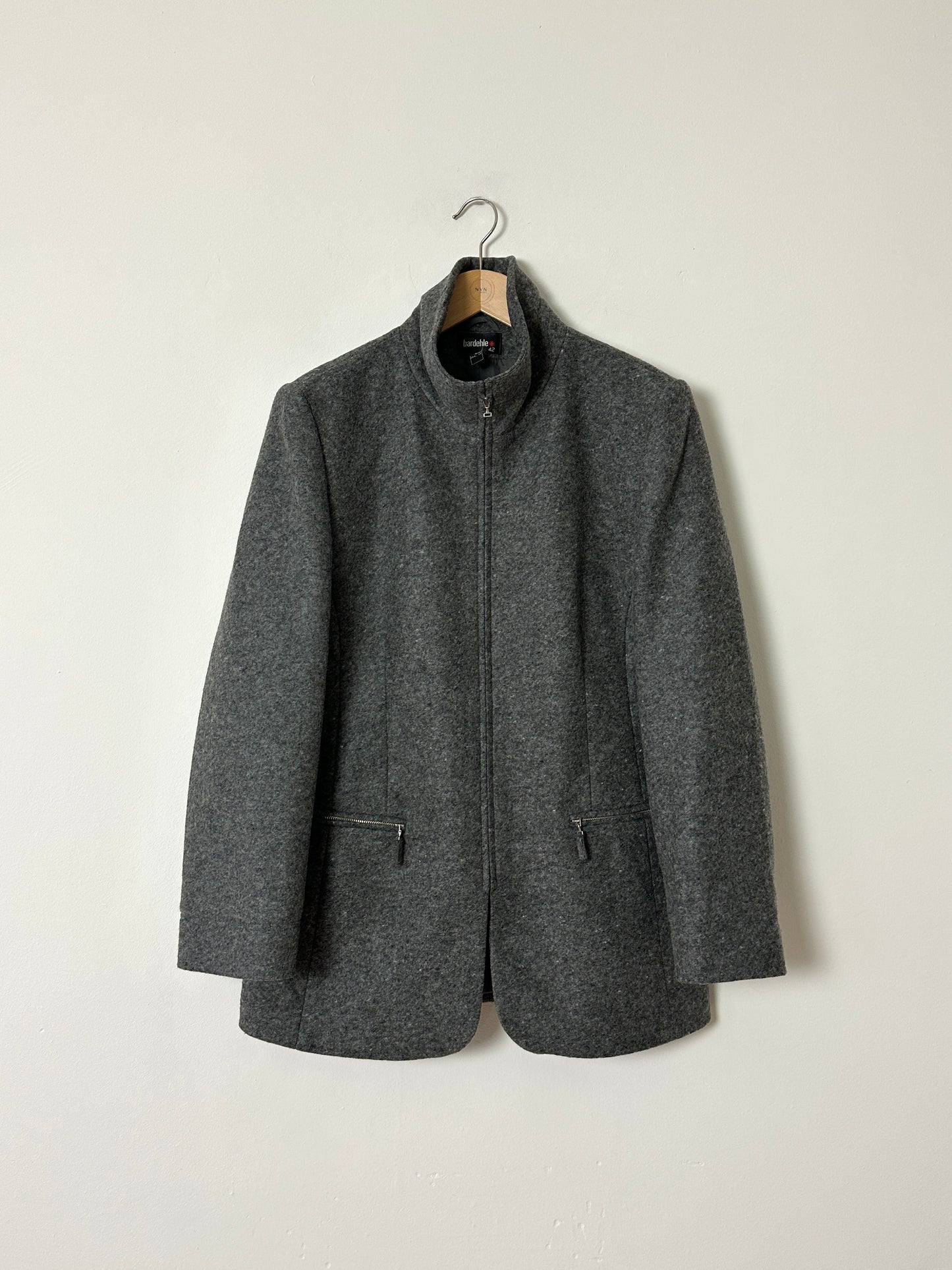 Wool zip coat | Grey
