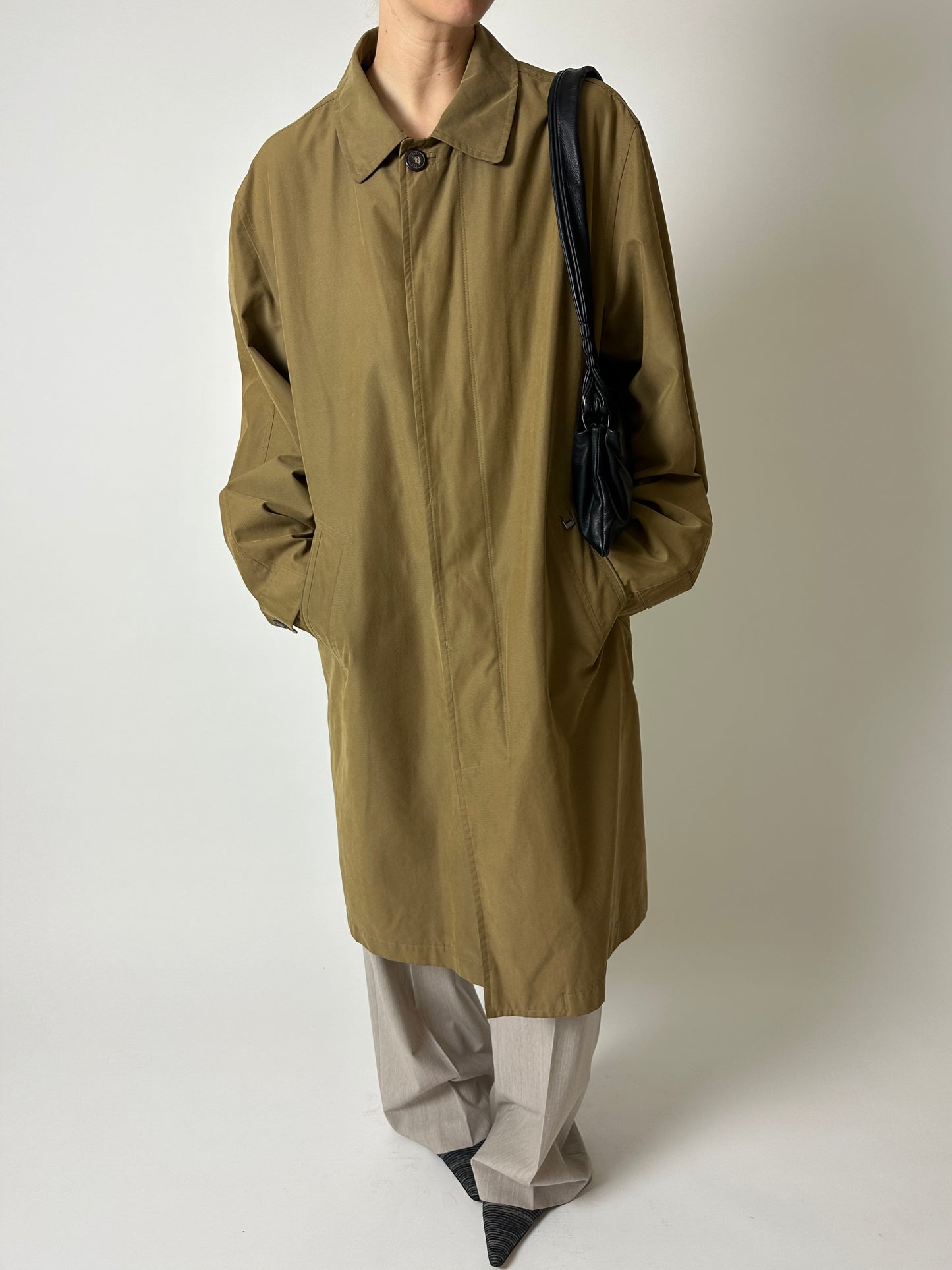 Long Mac coat | Chestnut
