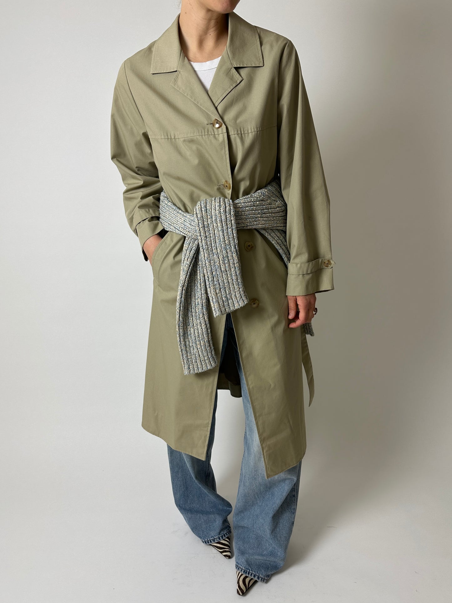 Long trench coat | Soft Beige