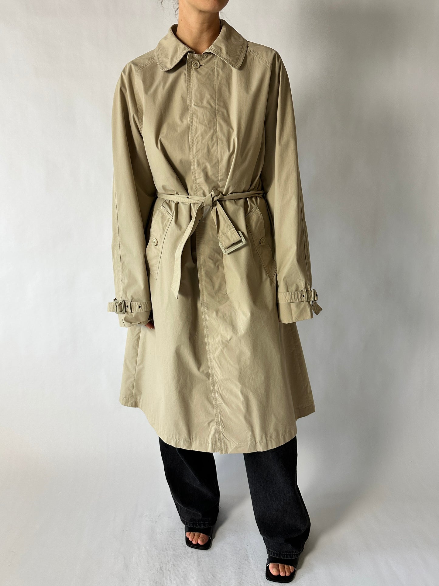 Long trench coat | Sand beige