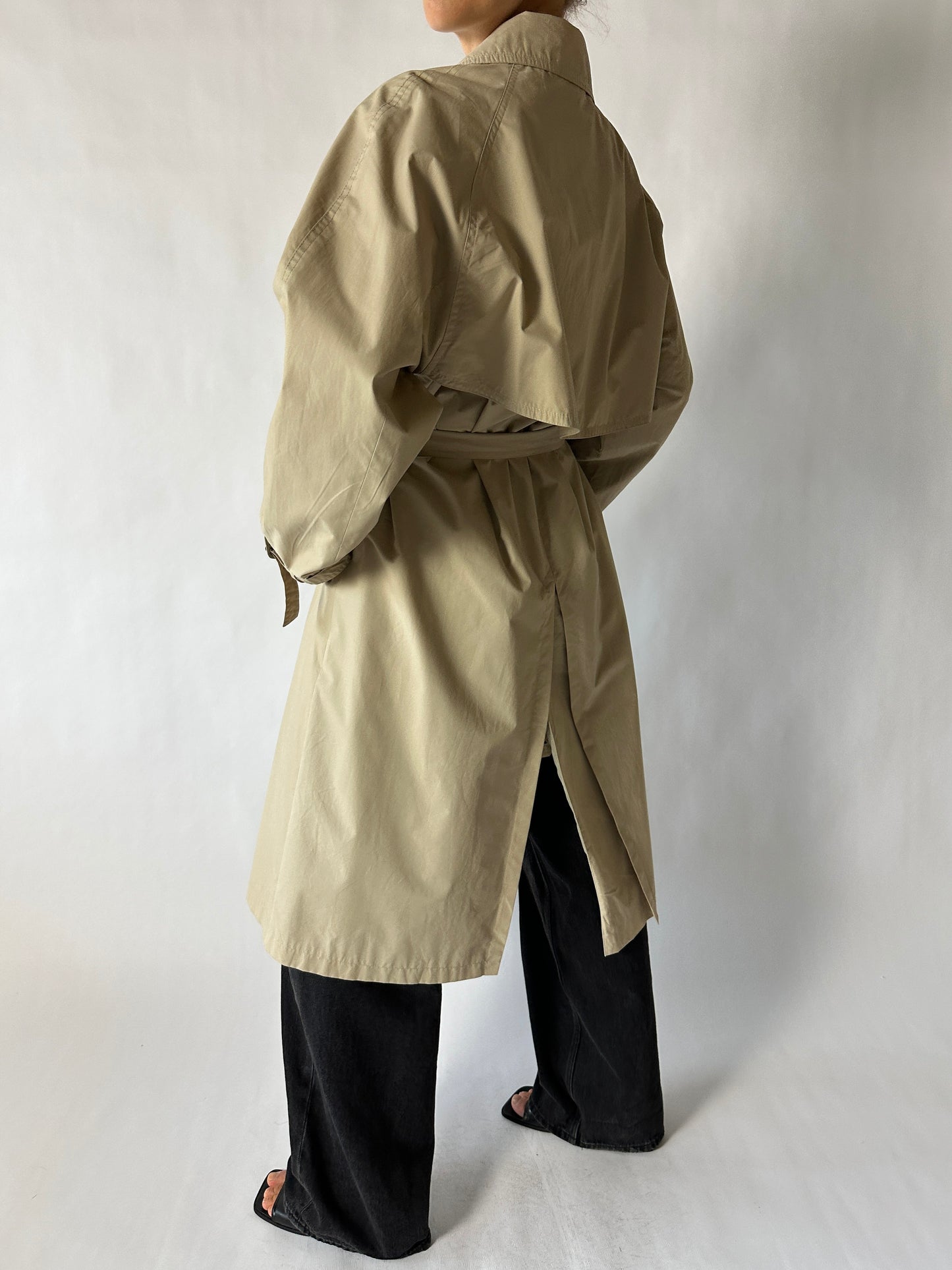 Long trench coat | Sand beige