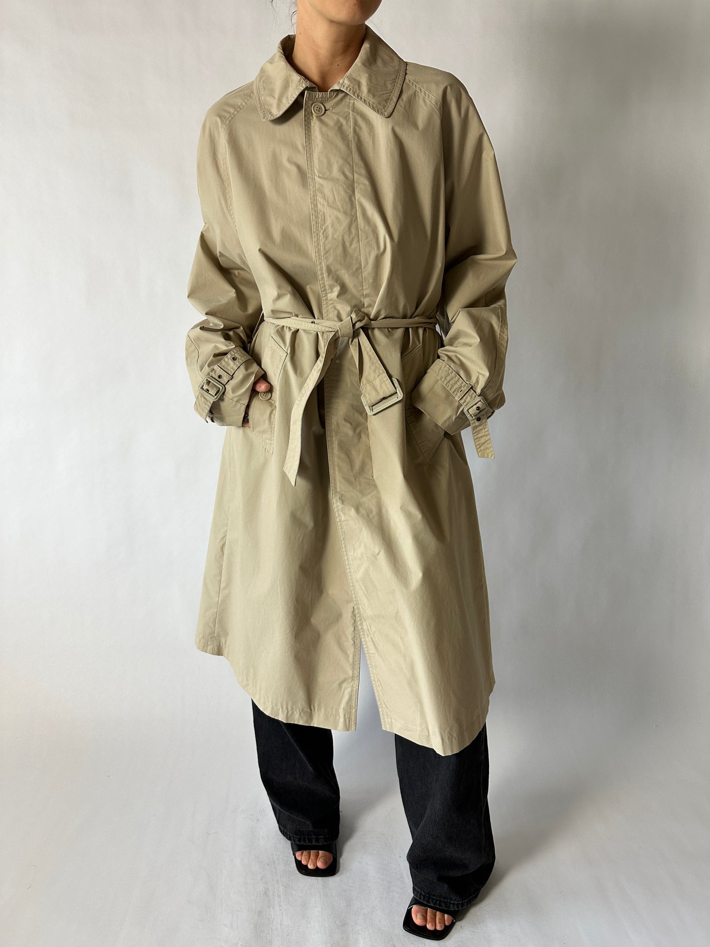 Long trench coat | Sand beige