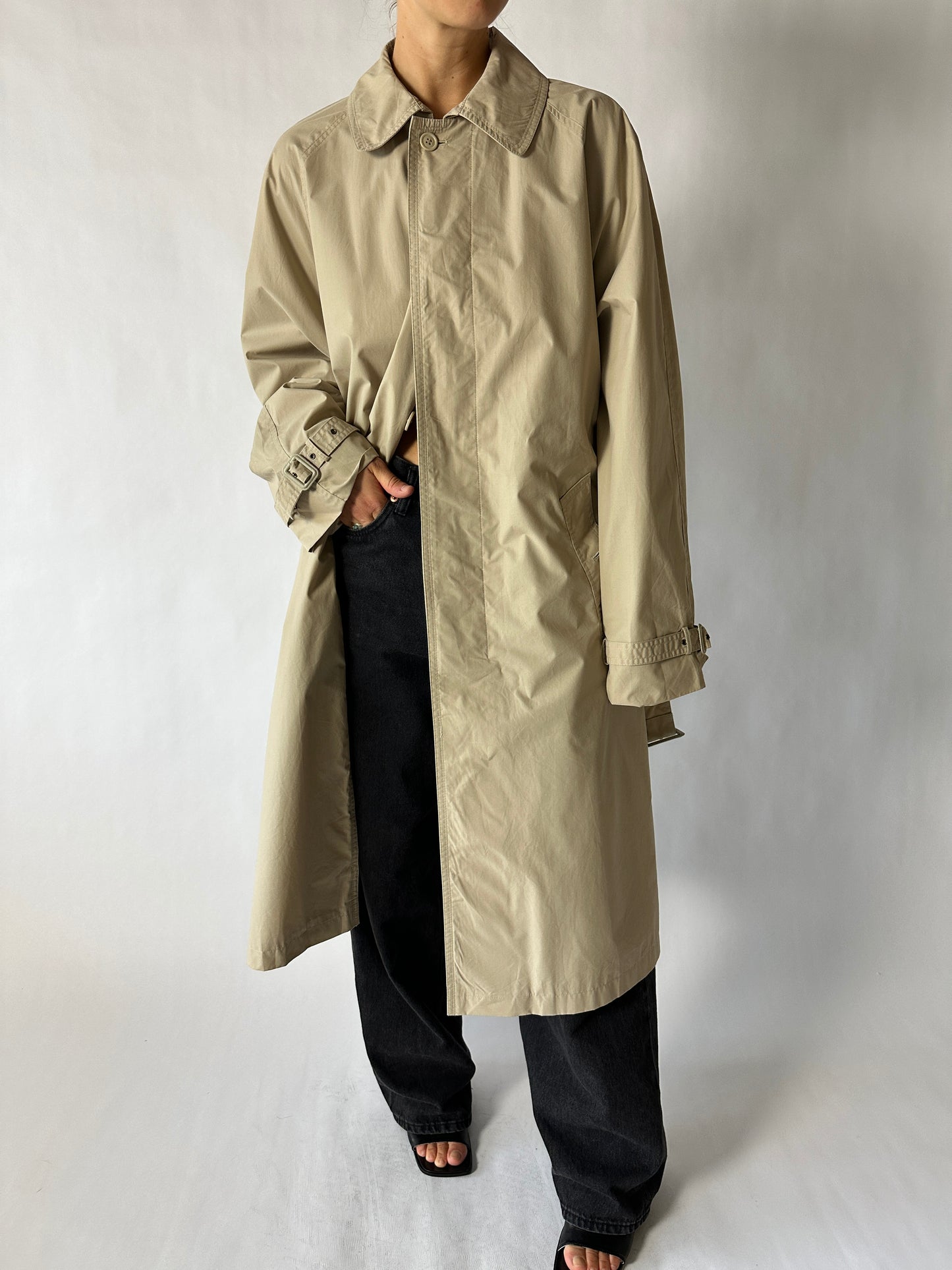Long trench coat | Sand beige