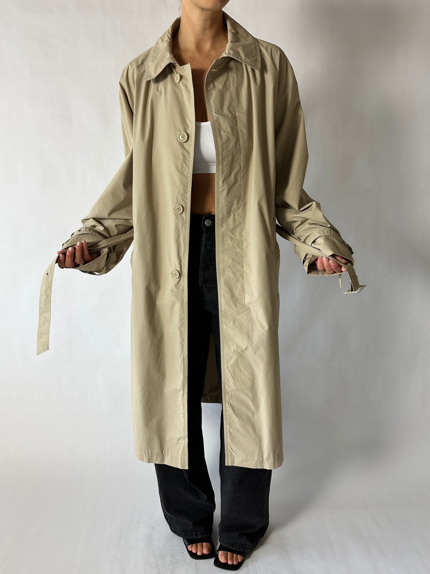 Long trench coat | Sand beige