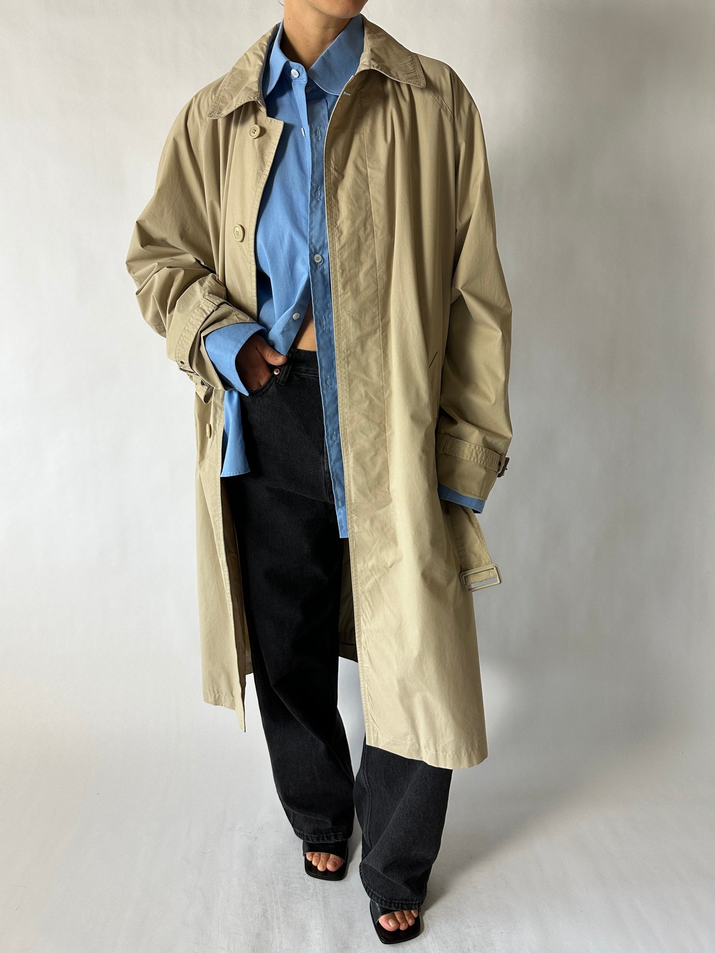 Long trench coat | Sand beige