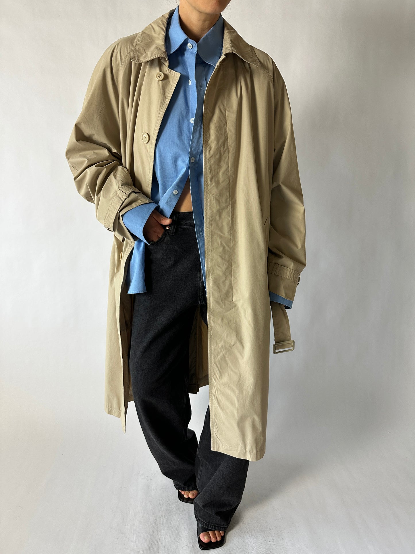 Long trench coat | Sand beige