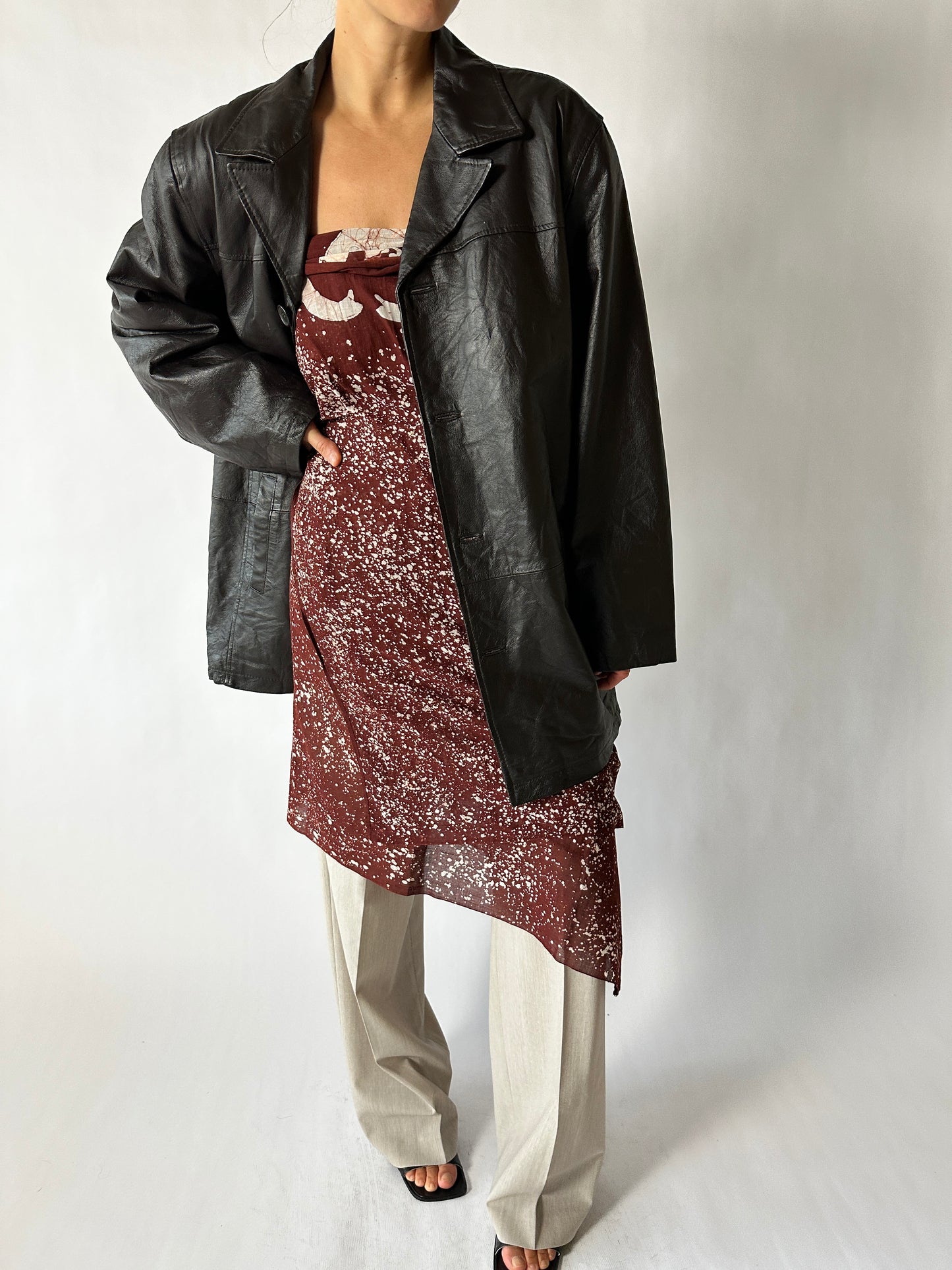 Pareo printed scarf | Rust