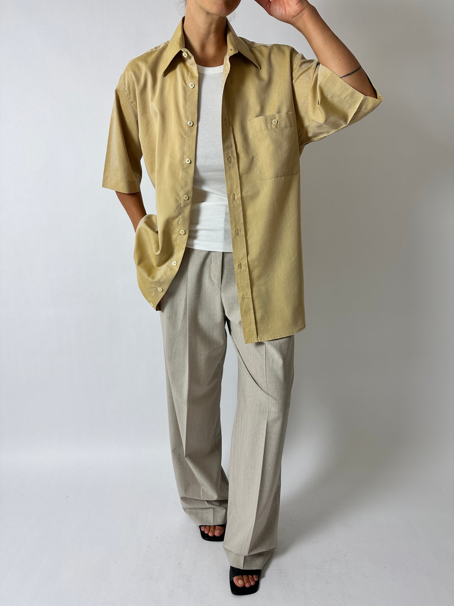 Oversized shirt | Dark butter