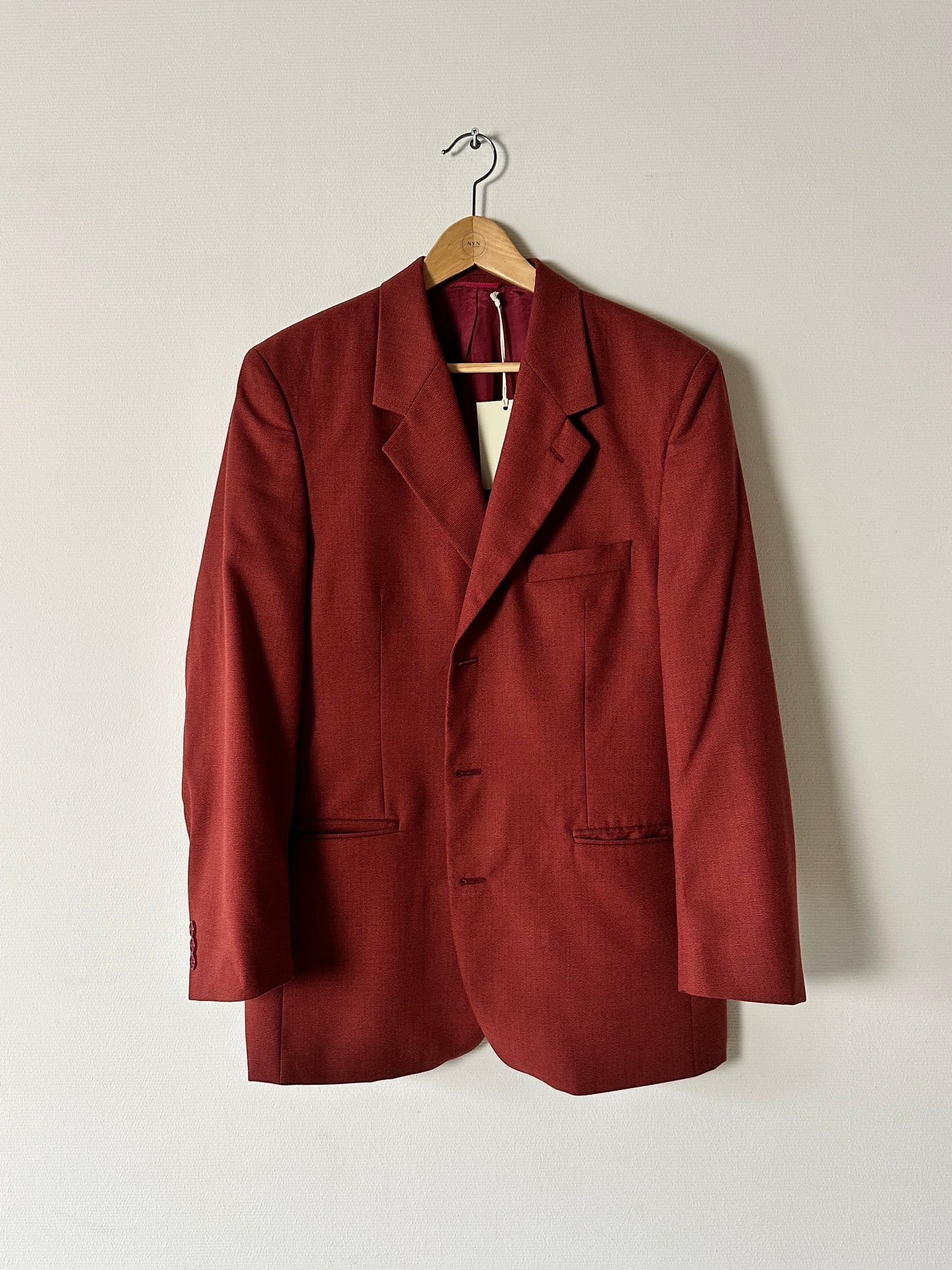 Oversized blazer woven | Dark red