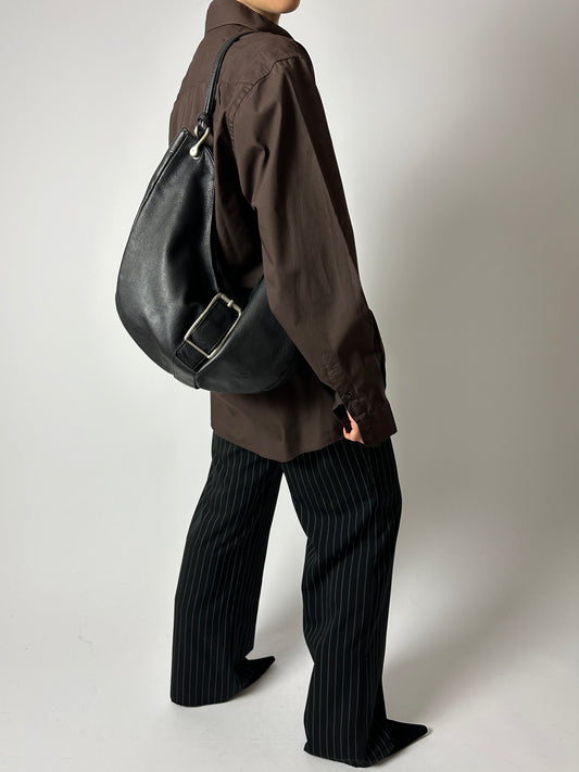 Leather shoulder bag | Black