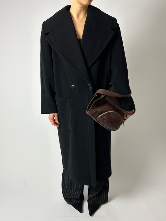 Long wool coat | Black