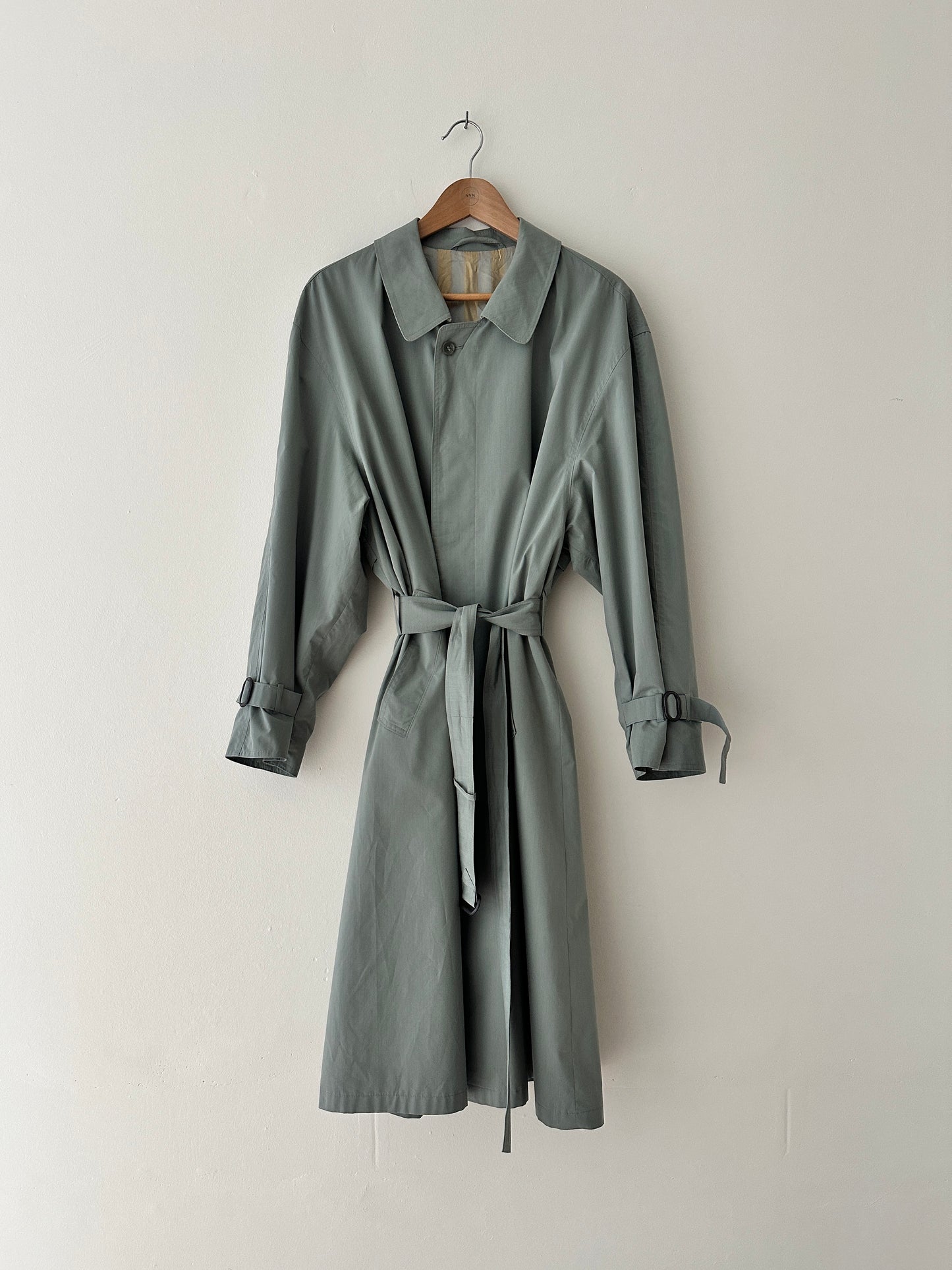 Long trench coat | Soft green