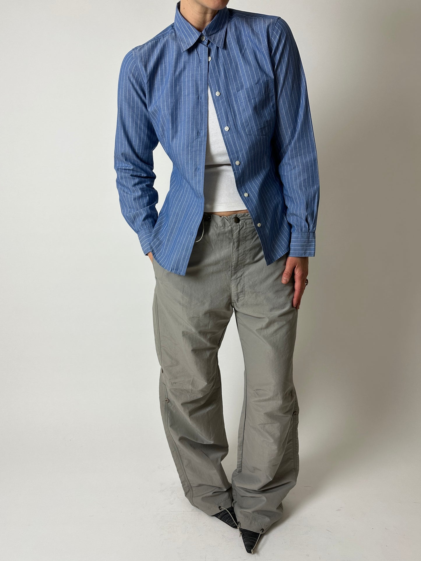 Slim striped shirt | Blue / white