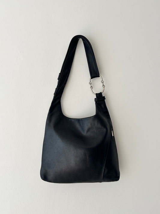 Leather crossbody/ shoulder bag | Black