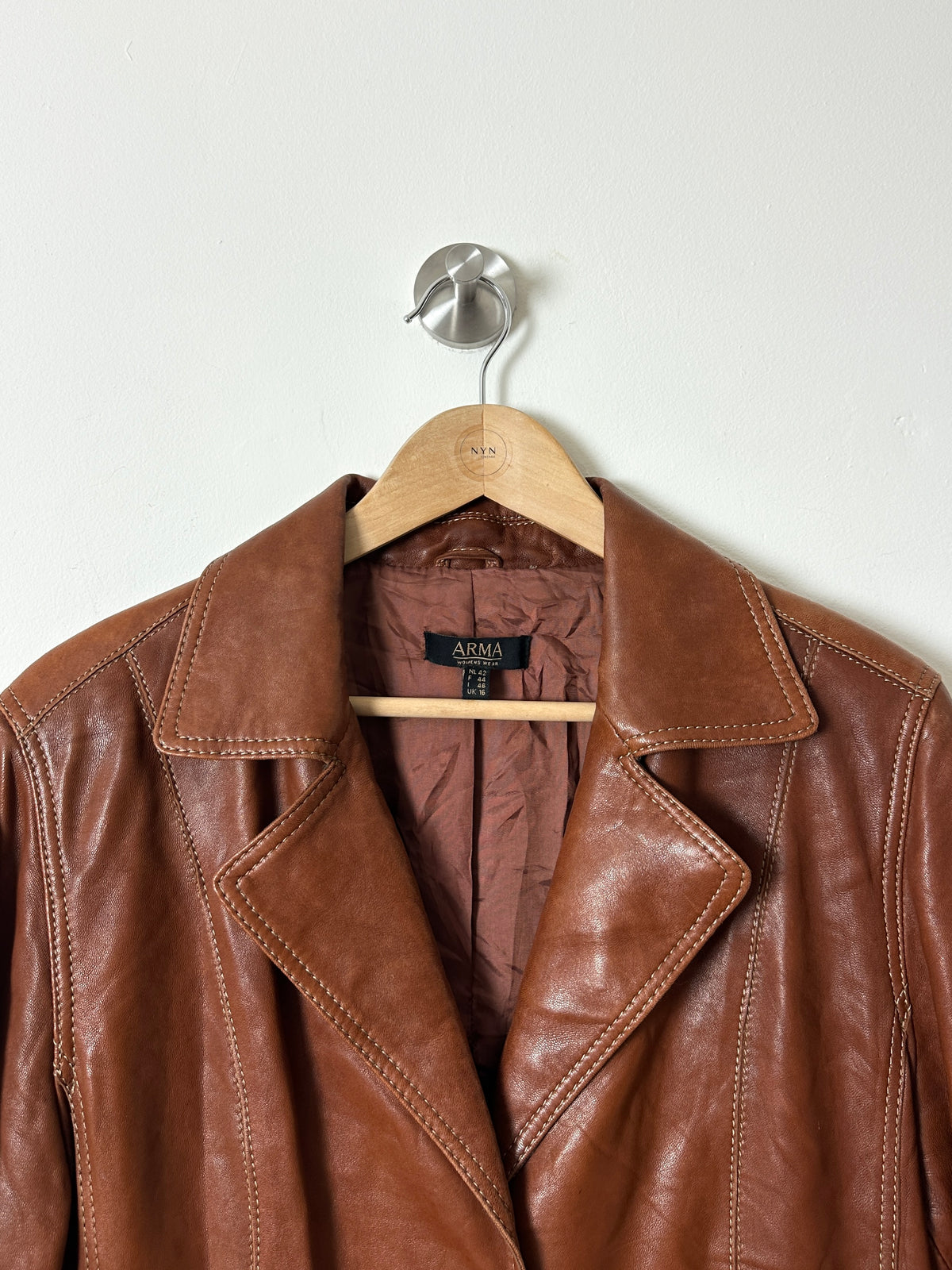 Arma Leather jacket | Chestnut