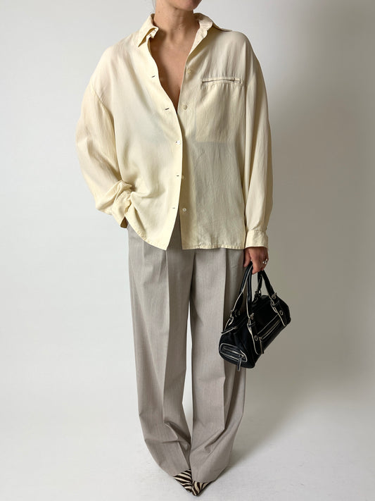 Silk relaxed shirt | Butter